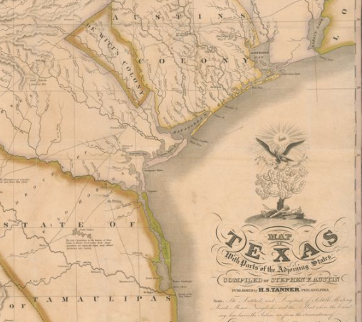 1830 Map of Texas