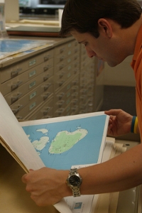 Person looking at map