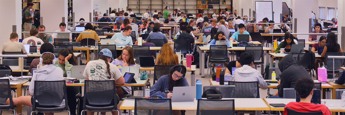 crowded study area